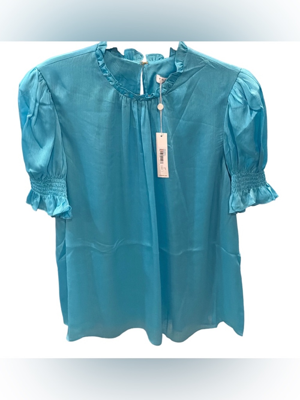 Trina Turk - Sunrise Top Beautiful Turquoise Blue
X-Large, NWT - Picture 9 of 15